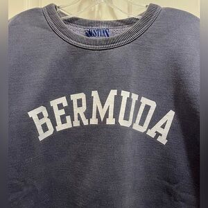 Bermuda sweatshirt Slate Blue Crewneck w/ a few little paint stains size L